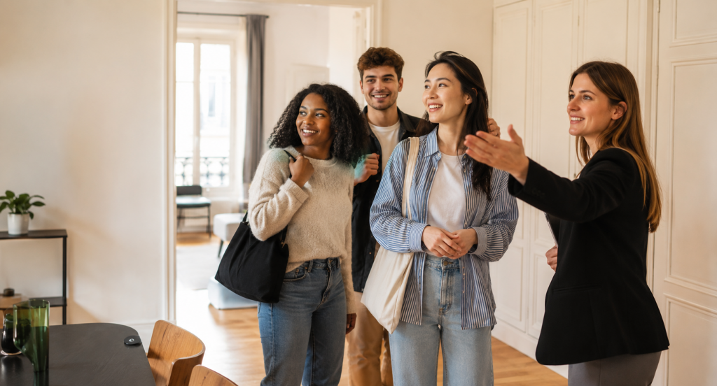 Étudiants accompagnés dans leur recherche de logement en France